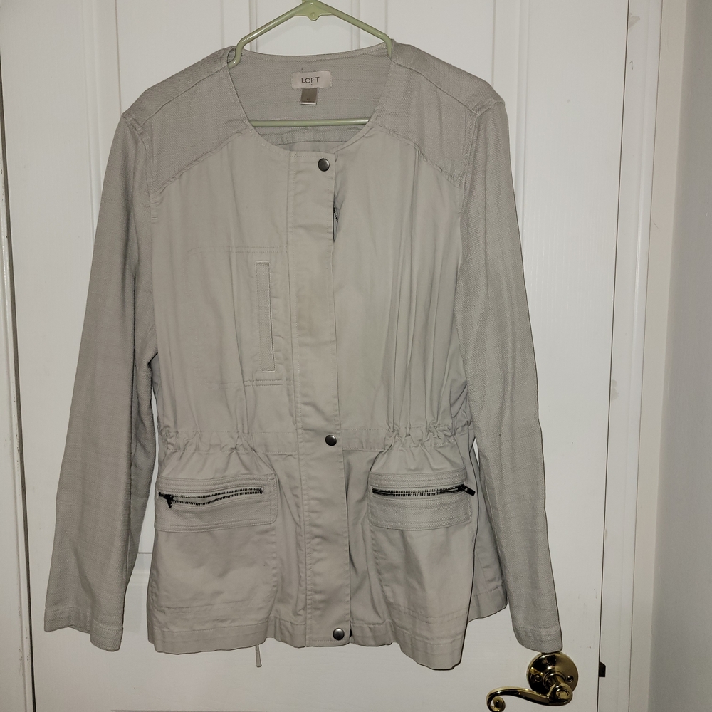 LOFT Women's Light Gray Utility Jacket